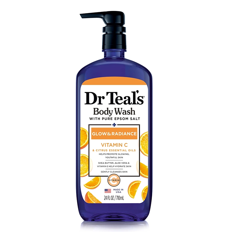 Dr Teal's Body Wash with Pure Epsom Salt Glow Radiance Vitamin C and Citrus Essentials Oils 710ML