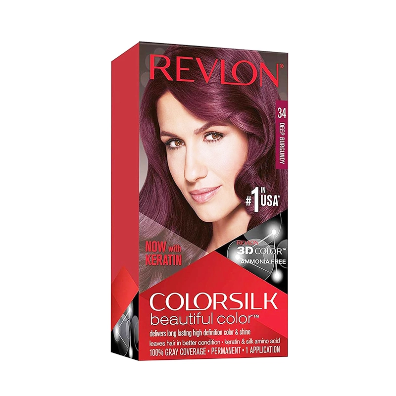 Revlon Colorsilk Beautiful Color for Unisex 34 Burgundy Deep Burgundy 34