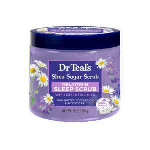 Dr Teal's Shea Sugar Sleep Scrub With Melatonin Lavender Chamomile Essentials Oils 538g
