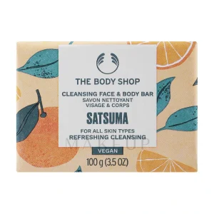 The Body Shop Satsuma Cleansing Face & Body Bar Vegan For All Skin Types 100g