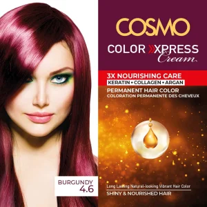 Cosmo Color Xpress Cream Burgundy 4.6 For Shiny & Nourished Hair 112ml