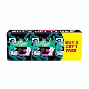 Whisper Ultra Bindazzz Nights XL+ 317MM With Wings 3 x 15 Pads