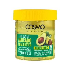 Cosmo Soft & Shine Strong Hold Hydrating Avocado Shea Butter Styling Gel 450g