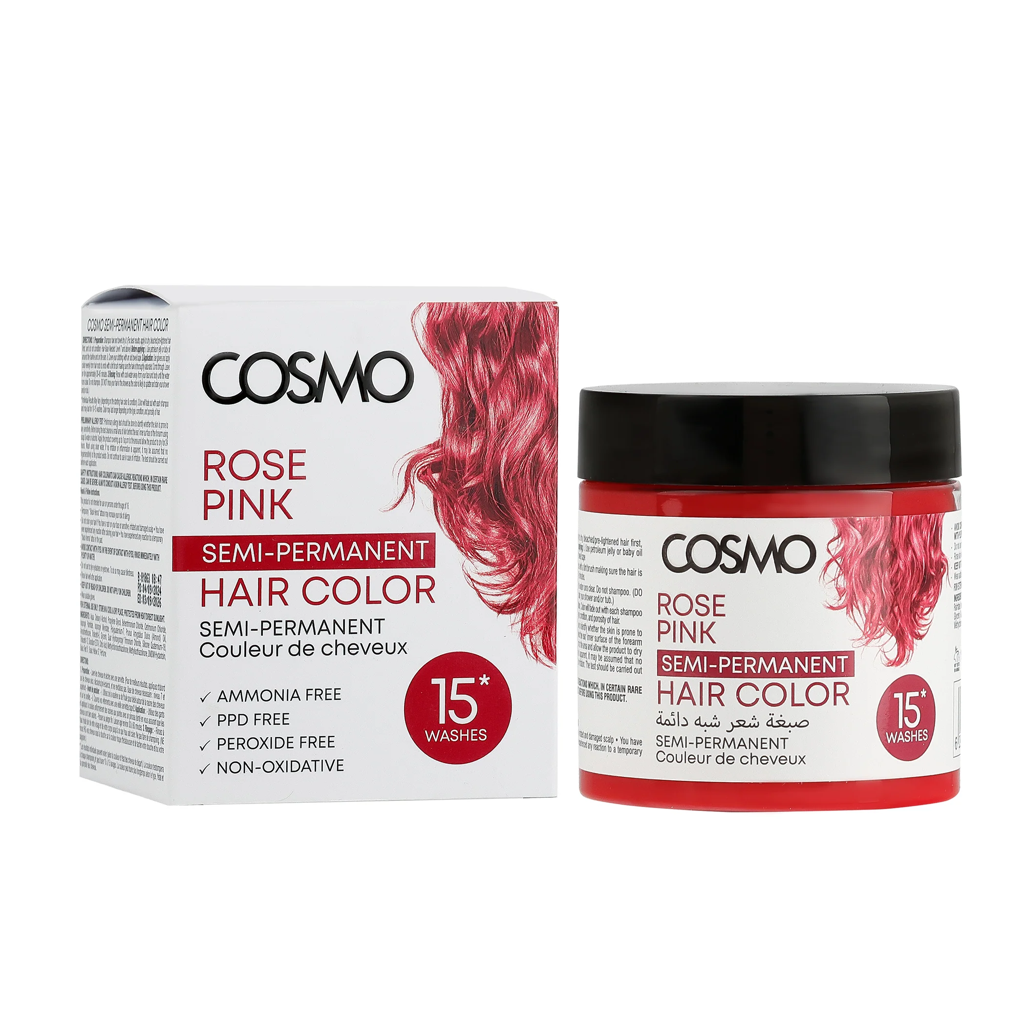 Semi-Permanent Hair Color Rose Pink