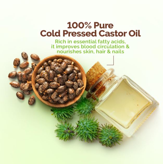 Mamaearth Castor Oil For Skin, Hair & Nails 150ml - Image 3