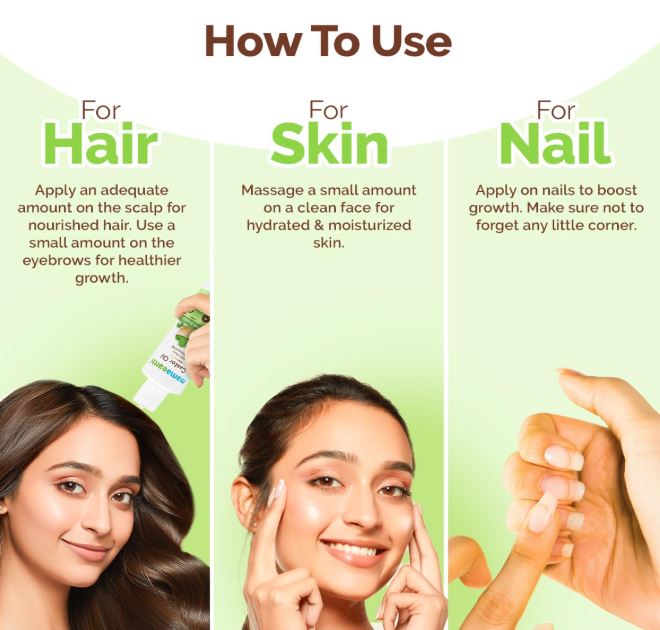 Mamaearth Castor Oil For Skin, Hair & Nails 150ml - Image 4
